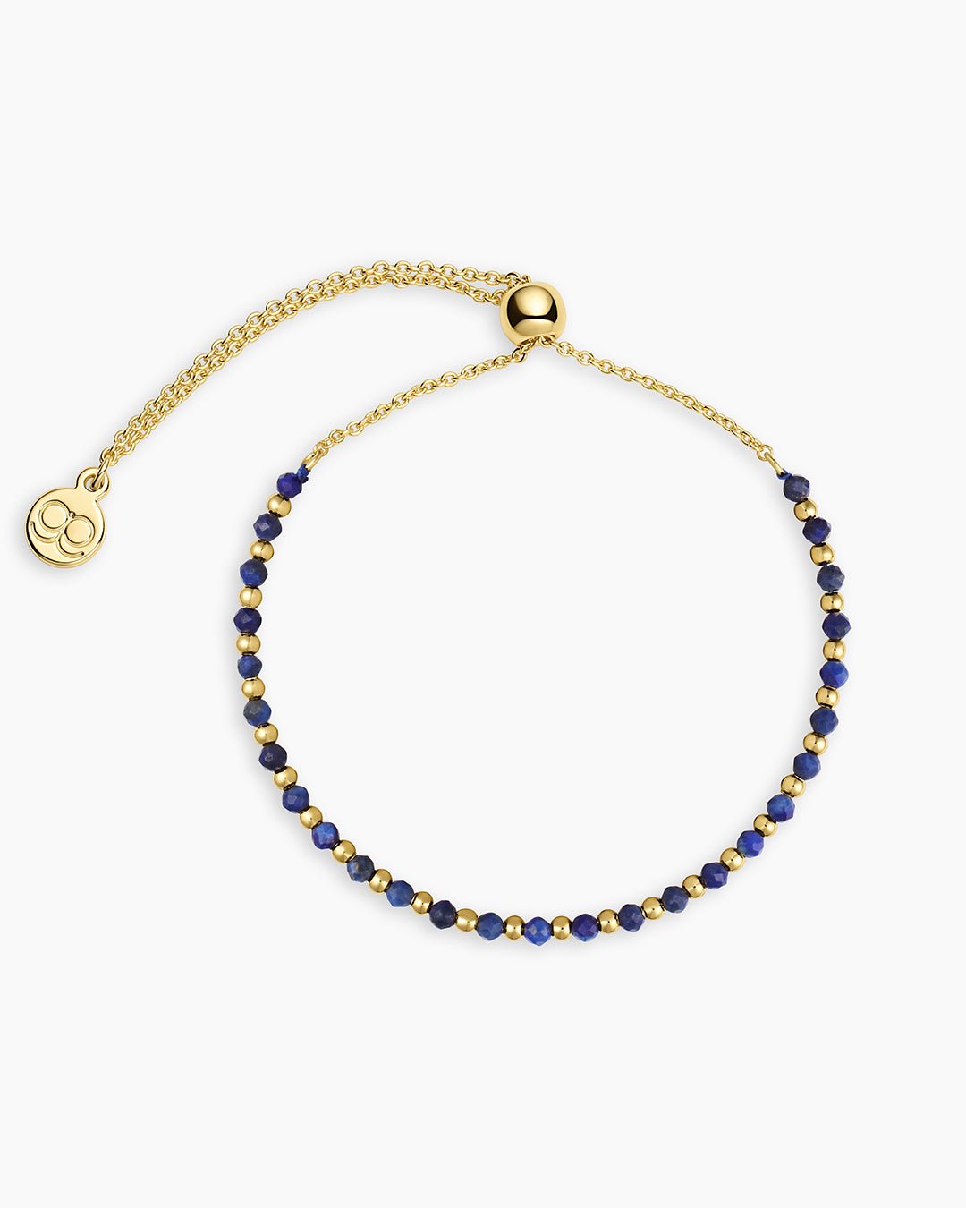 Power Gemstone Brooks Bracelet for Wisdom || option::Gold Plated, Lapis