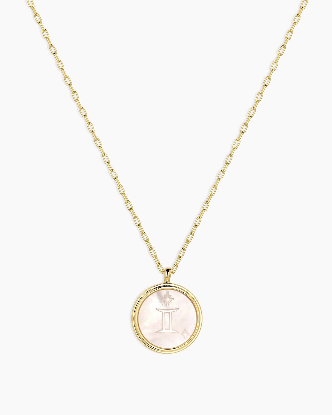 Zodiac Necklace - Scorpio, Astrology Coin Necklace, Scorpio Necklace || option::Gold Plated, Gemini
