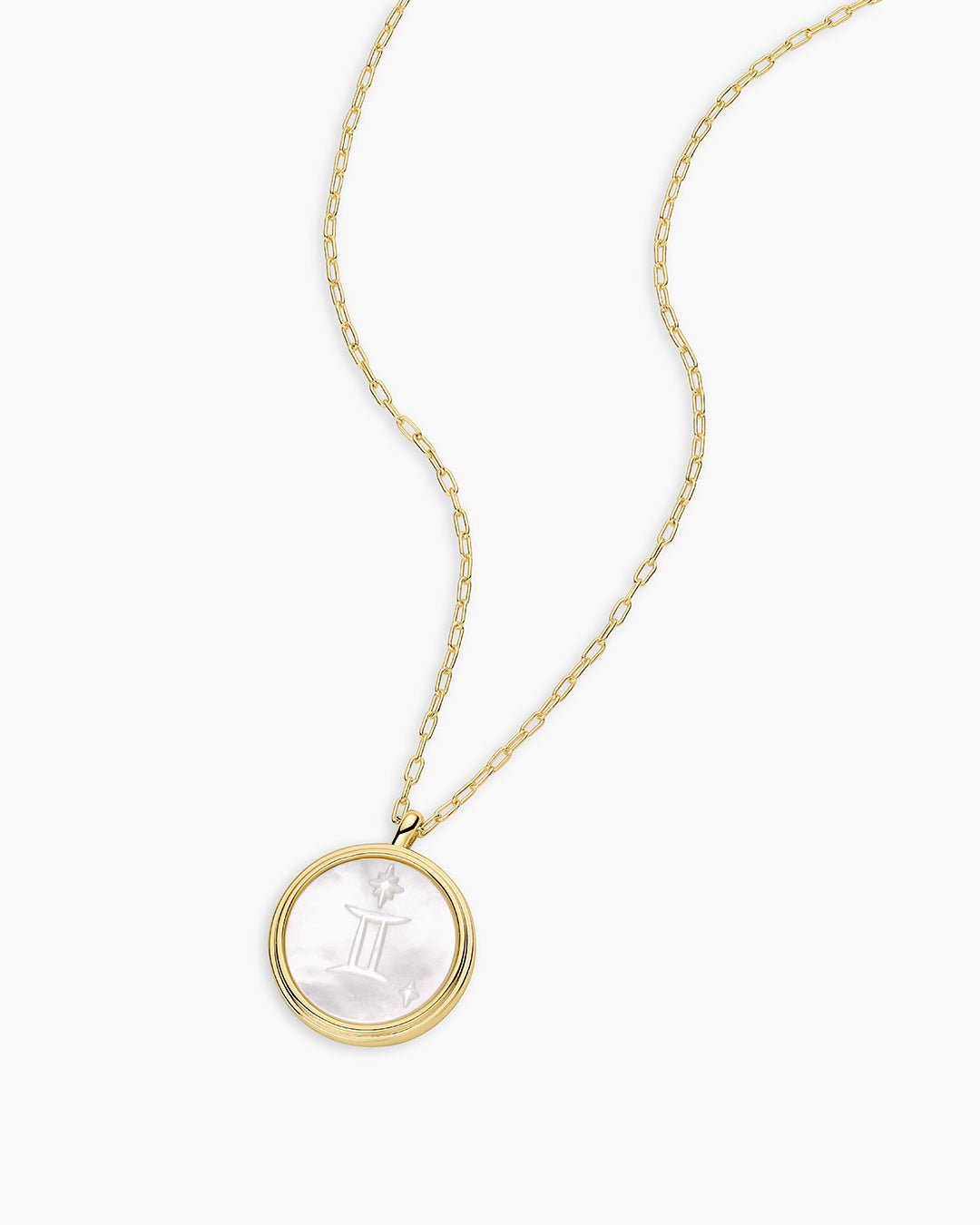 Zodiac Necklace - Scorpio, Astrology Coin Necklace, Scorpio Necklace || option::Gold Plated, Gemini