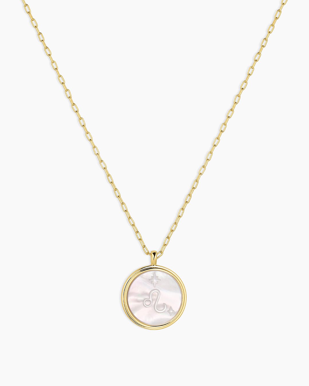 Zodiac Necklace - Scorpio, Astrology Coin Necklace, Scorpio Necklace || option::Gold Plated, Leo