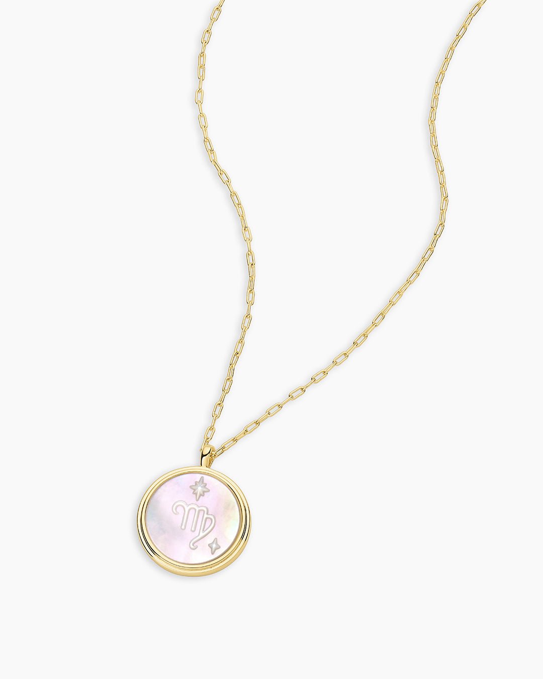 Zodiac Necklace - Scorpio, Astrology Coin Necklace, Scorpio Necklace || option::Gold Plated, Virgo