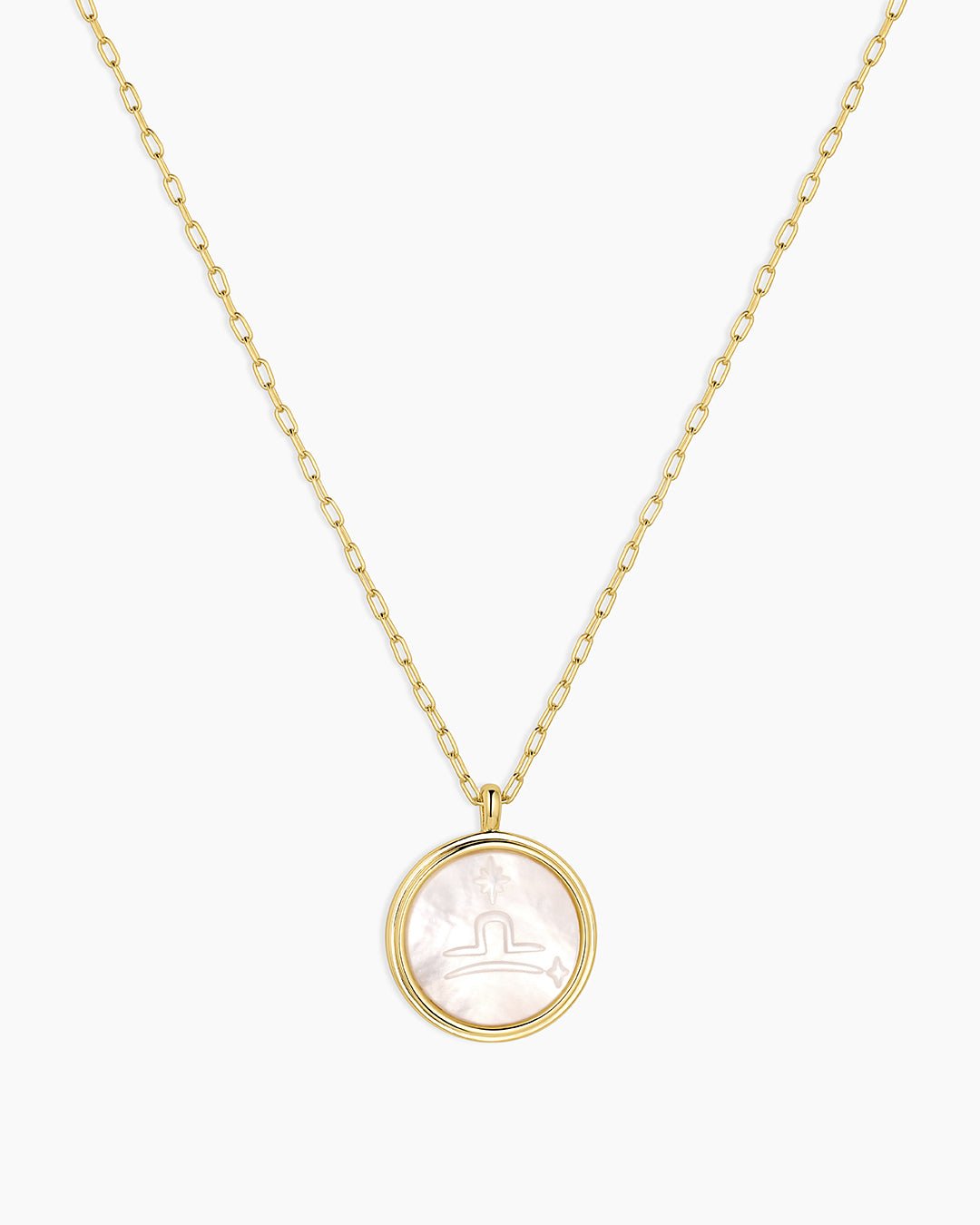 Zodiac Necklace - Scorpio, Astrology Coin Necklace, Scorpio Necklace || option::Gold Plated, Libra