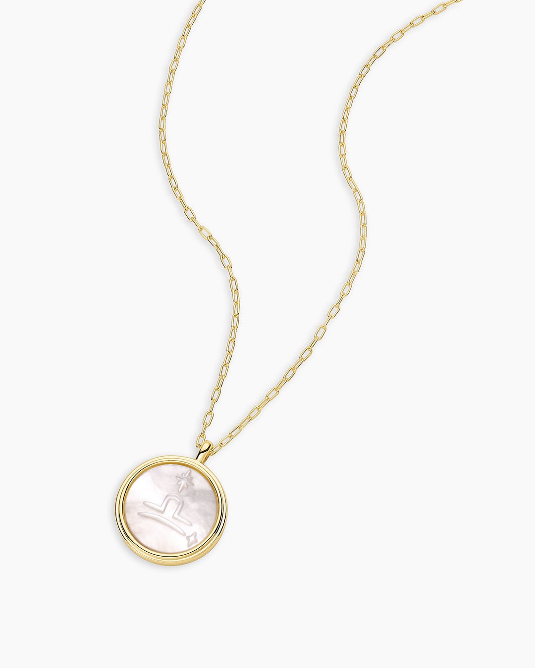 Zodiac Necklace - Scorpio, Astrology Coin Necklace, Scorpio Necklace || option::Gold Plated, Libra