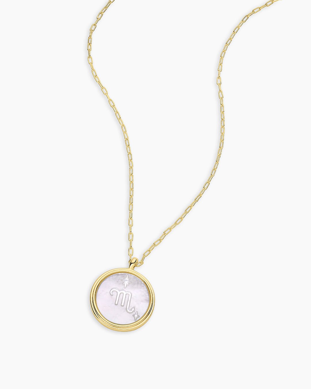 Zodiac Necklace - Scorpio, Astrology Coin Necklace, Scorpio Necklace || option::Gold Plated, Scorpio