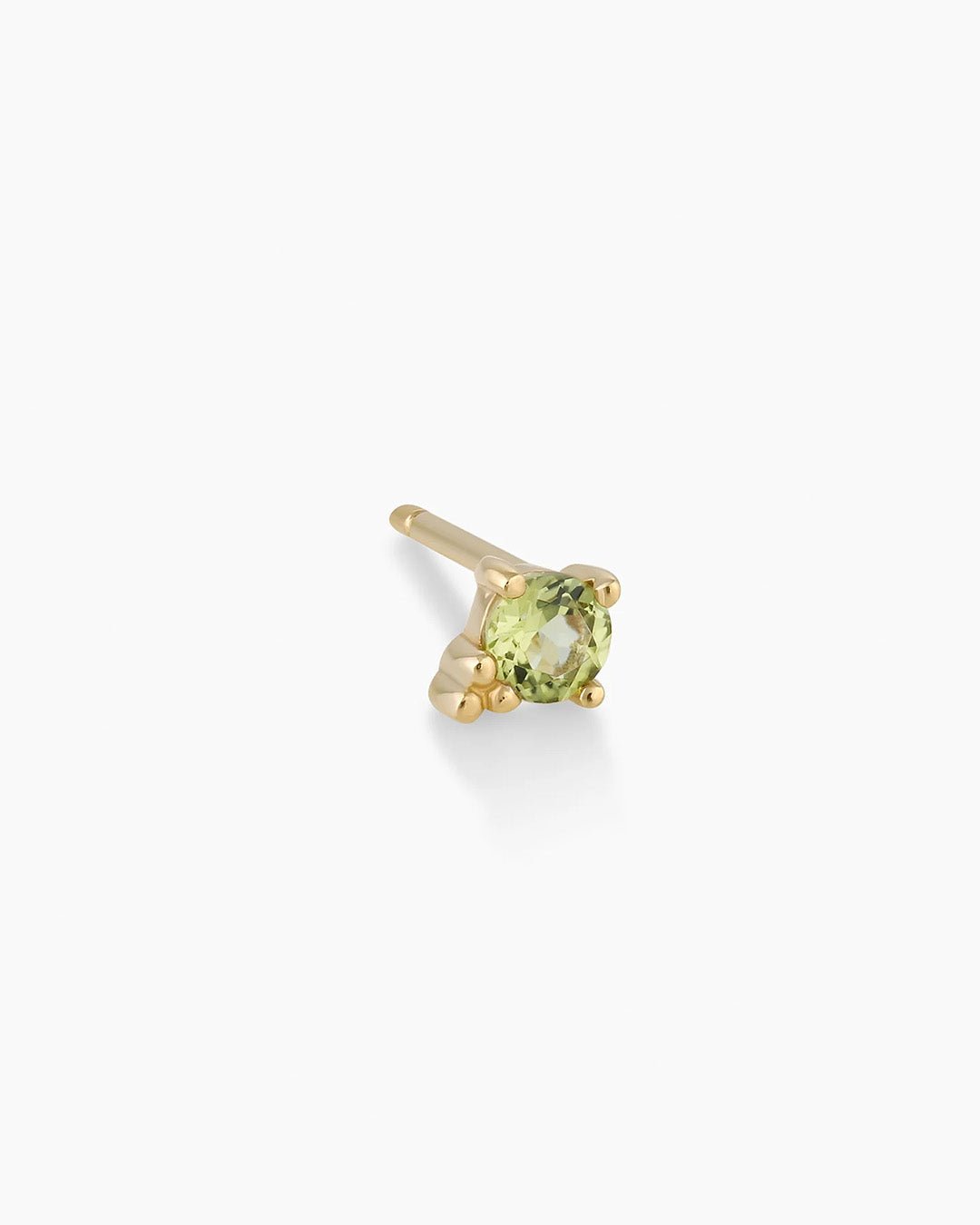 14k gold | gorjana jewelry | Peridot Trinity Stud | Green stud earring | August birthstone