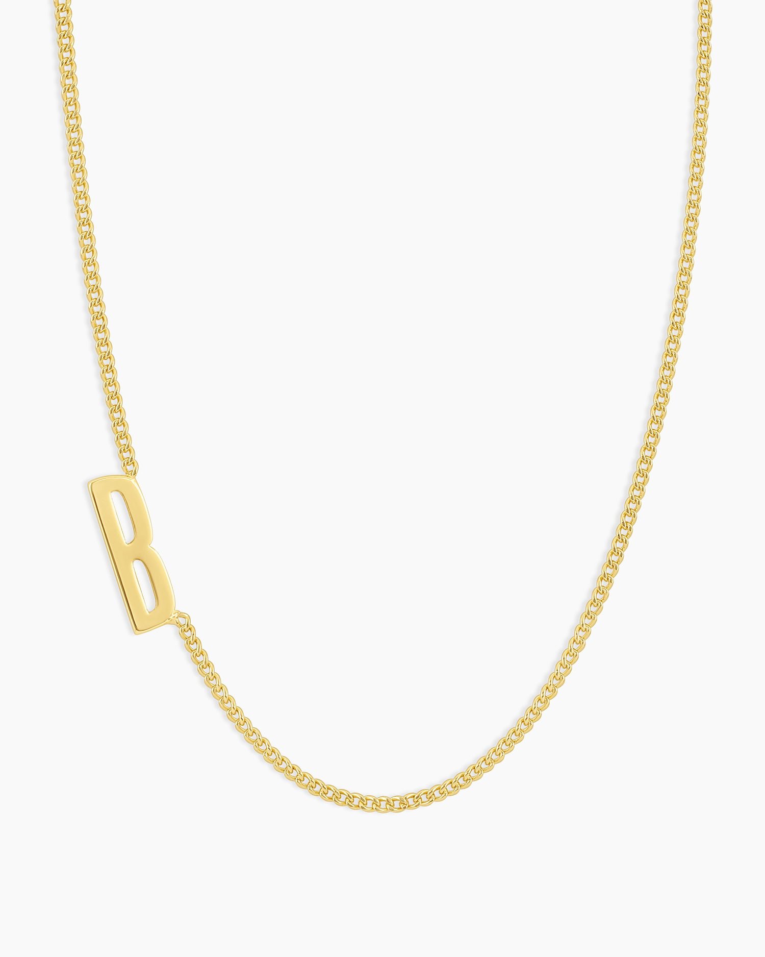 Wilder Alphabet Necklace Alphabet Necklace #B || option::Gold Plated, B