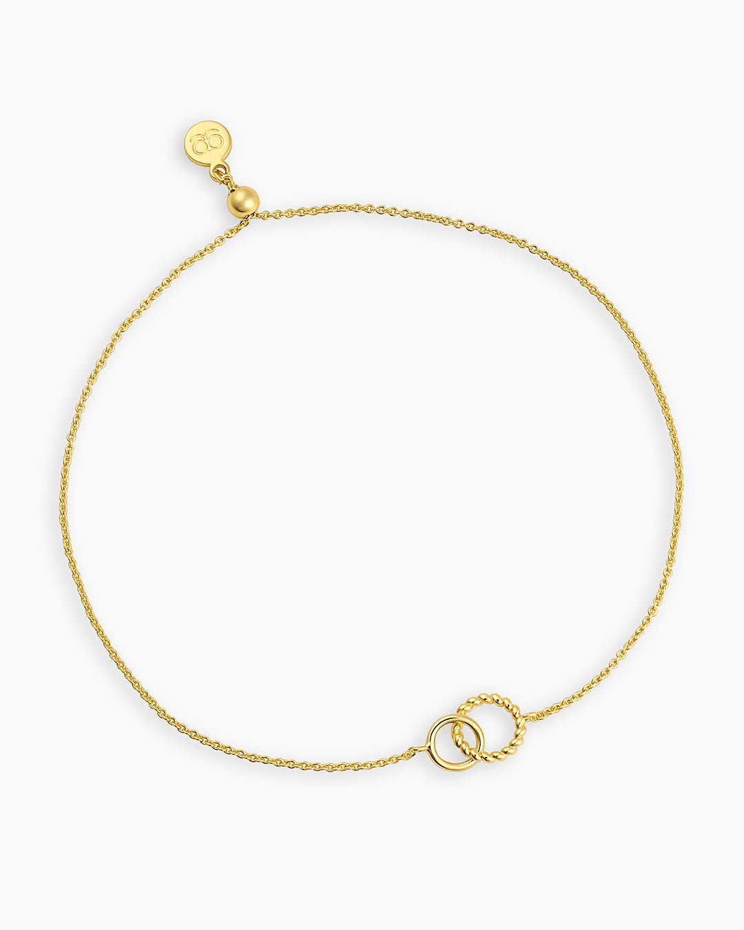 Crew Charm Bracelet link bracelet circle bracelet adjustable bracelet || option::Gold Plated