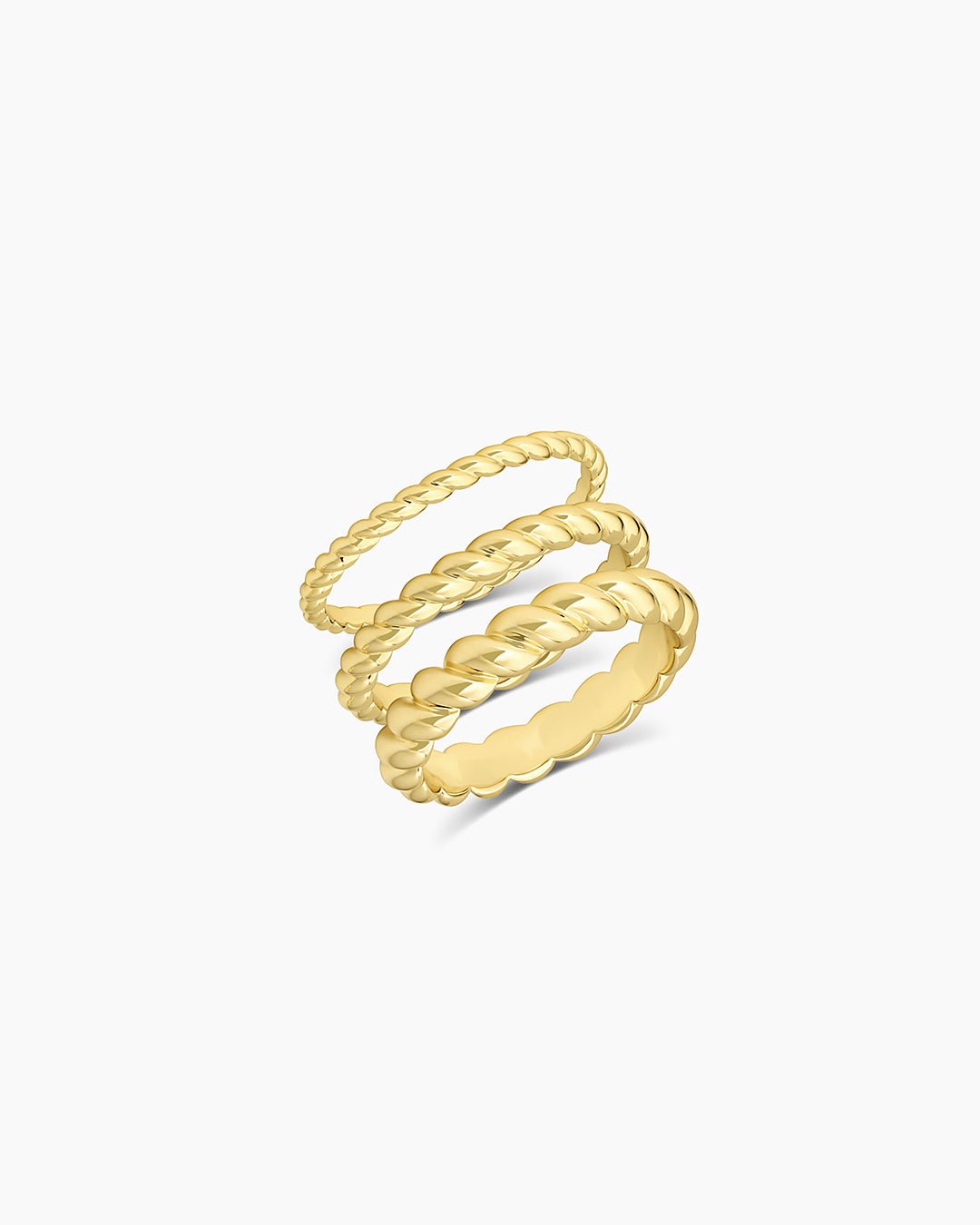 Crew Ring set twisted Gold Plated Ring || option::Gold Plated