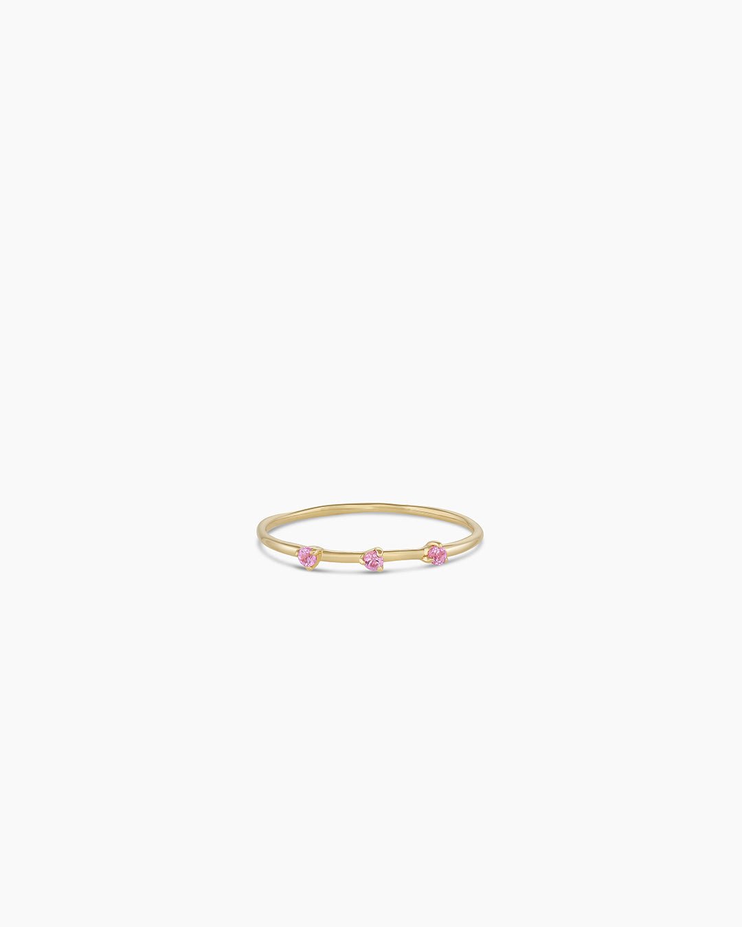 Pink Sapphire Stacking Ring || option::14k Solid Gold