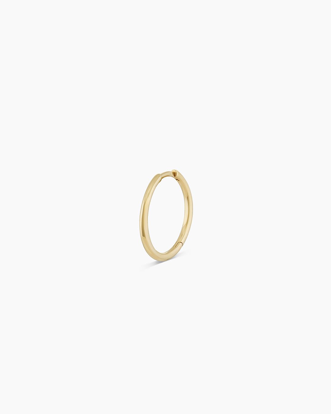 Classic Gold Huggie || option::14k Solid Gold, 15mm, Single