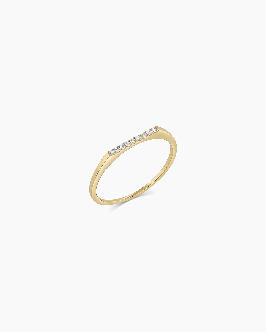 Diamond Bar Ring || option::14k Solid Gold