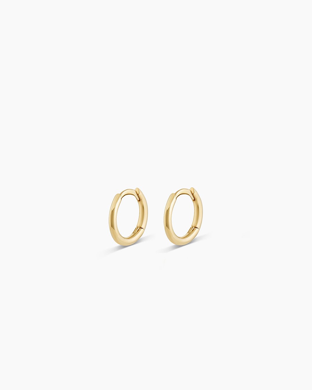 Classic Gold Huggie || option::14k Solid Gold, 8mm, Pair