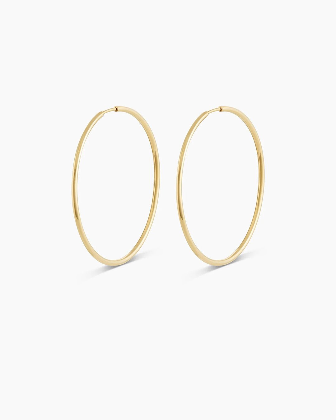 Classic Gold Hoop || option::14k Solid Gold, 30mm, Pair