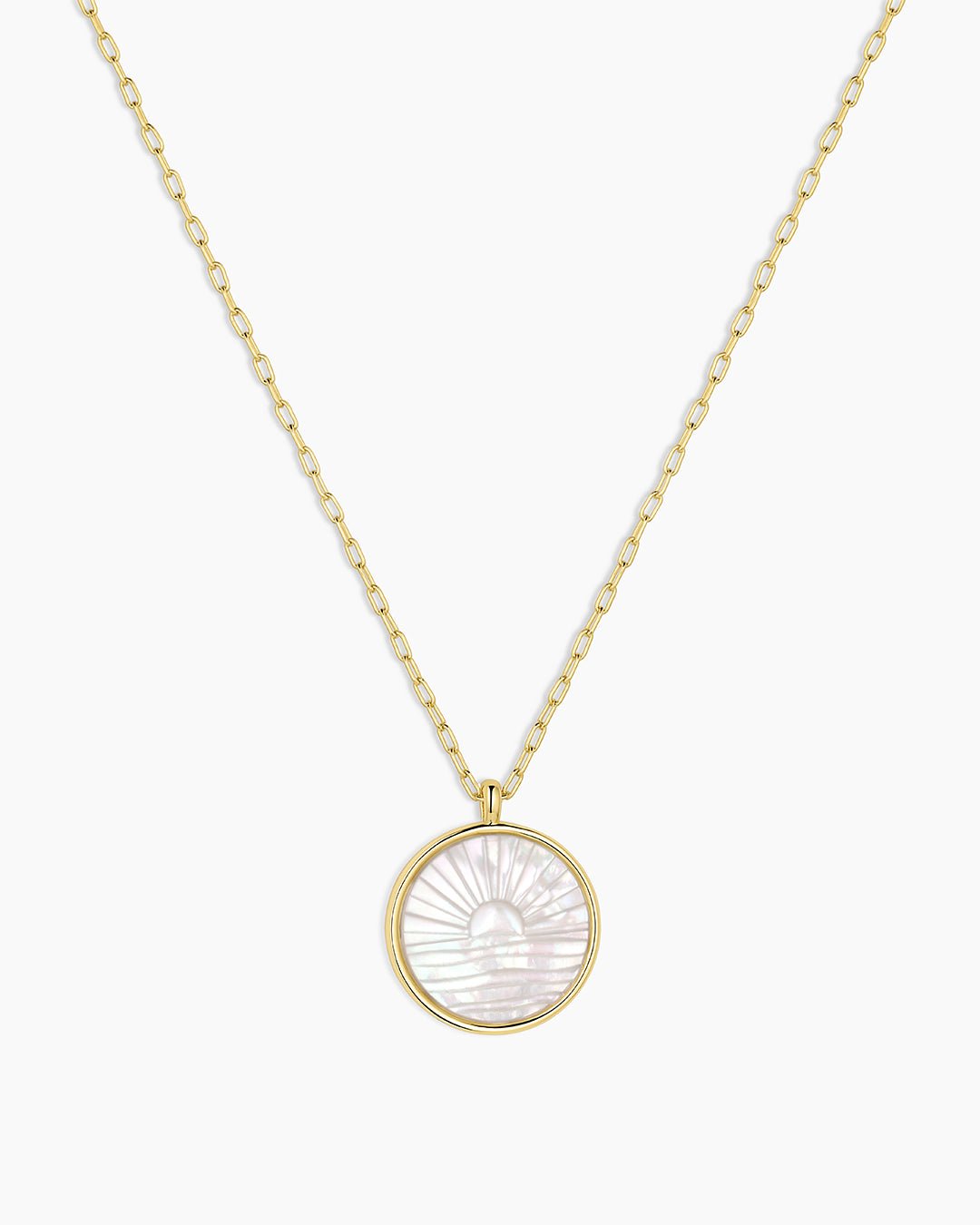 Sunset Etched Necklace || option::Gold Plated