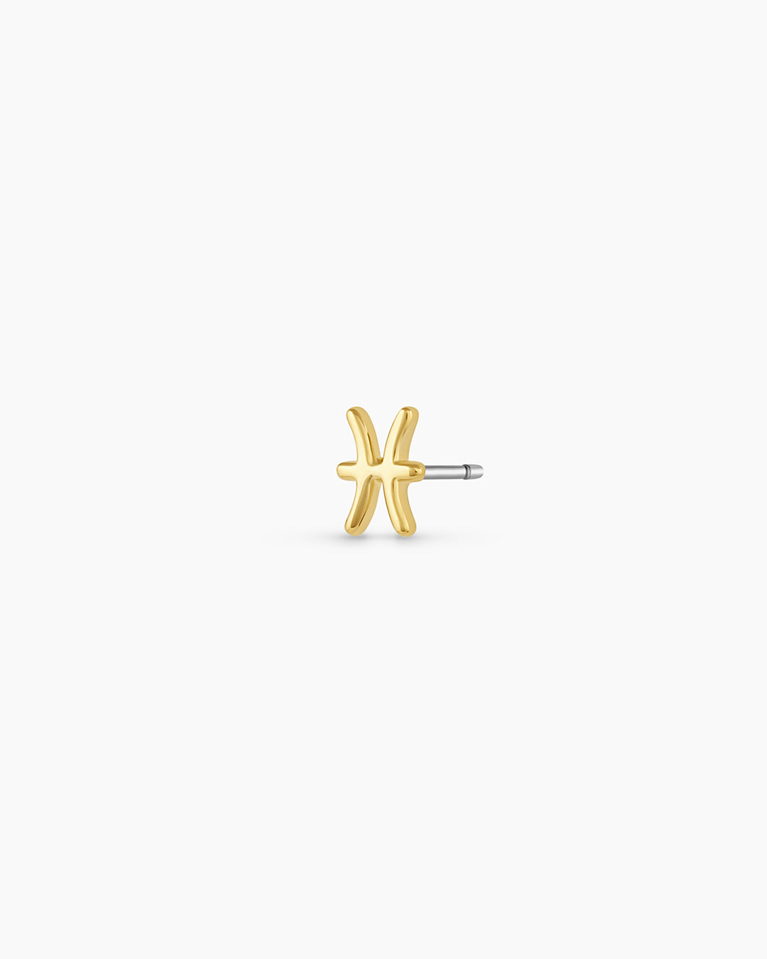 Zodiac Charm Stud - Pisces || option::18k Gold Plated, Pisces