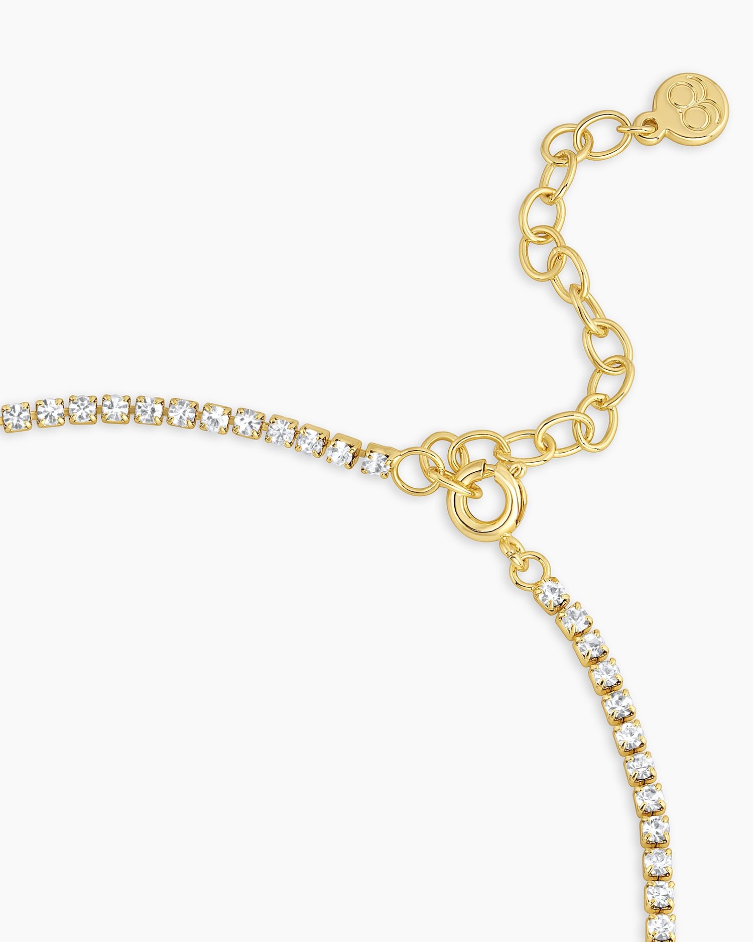 Lexi Necklace Gold Plated || option::Gold Plated, White Crystal