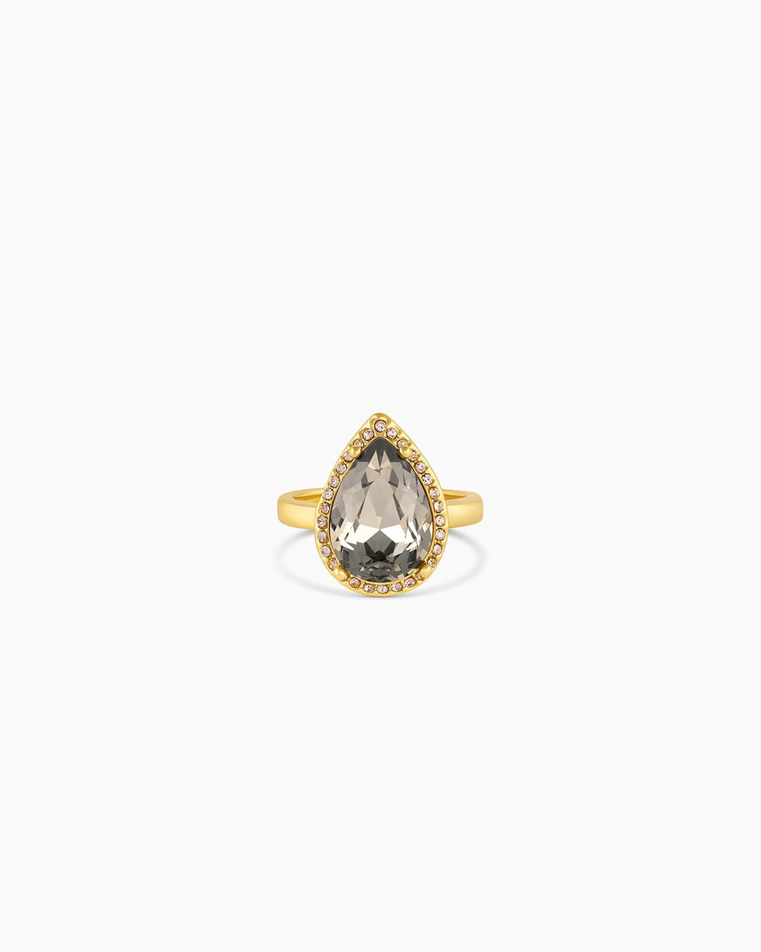 Lexi Pear Cocktail Ring || option::Gold Plated