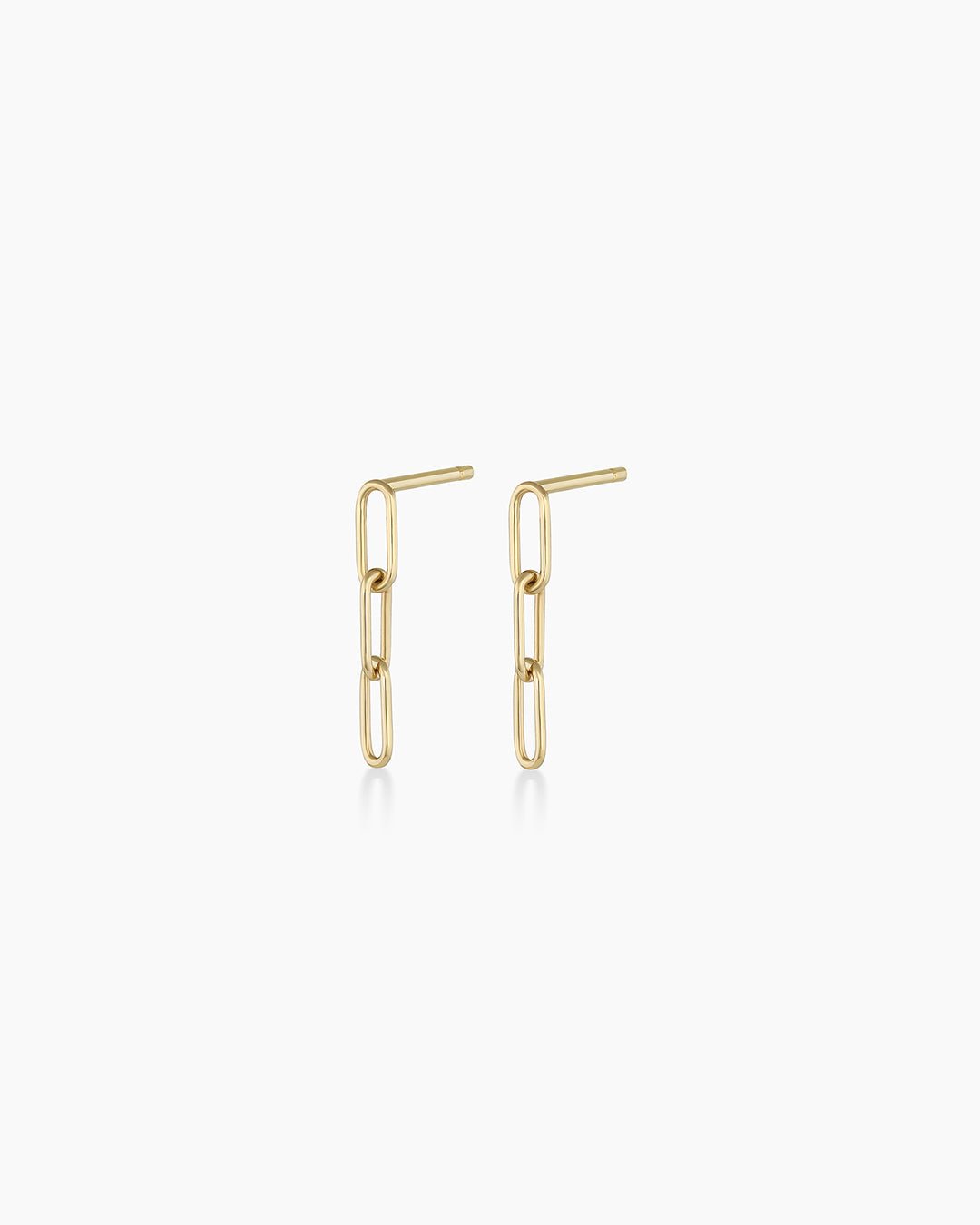 Woman wearing Parker Earring || option::14k Solid Gold, Pair