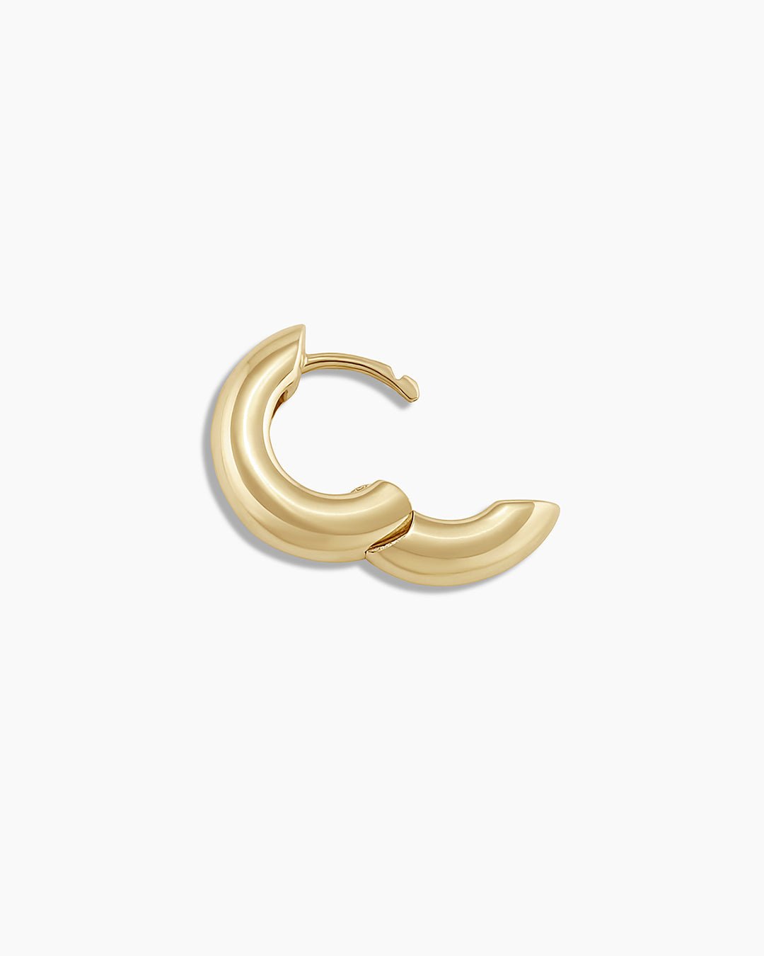 Lou Huggie Earring || option::14k Solid Gold, Single
