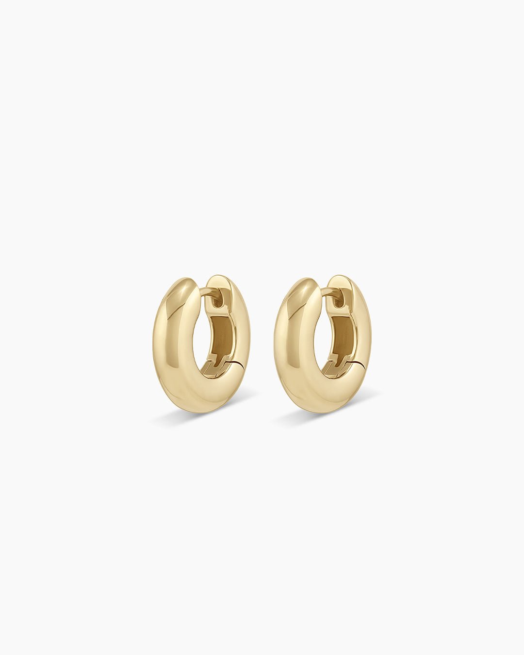 Lou Huggie Earring || option::14k Solid Gold, Pair