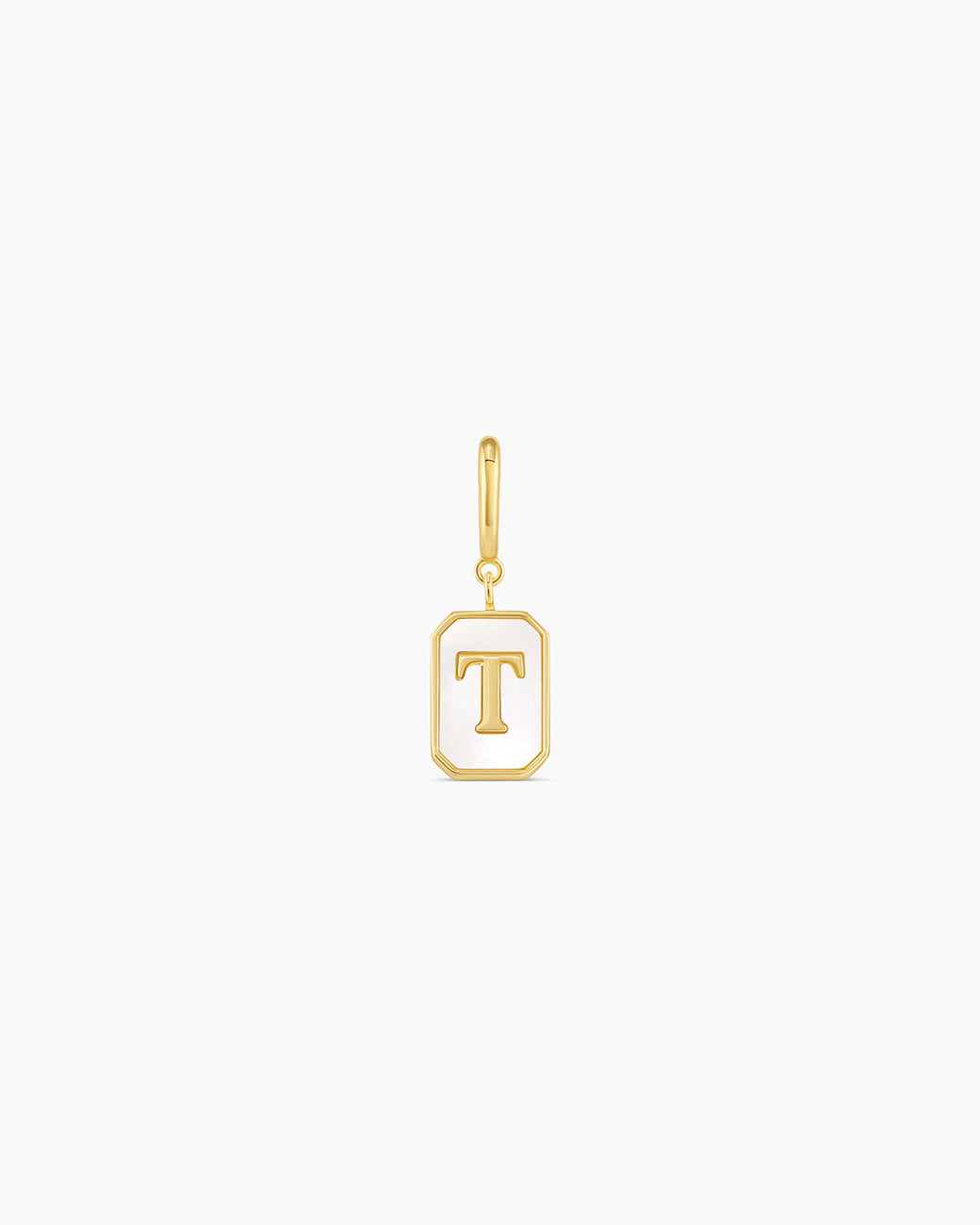 Vintage Alphabet Parker Charm #T || option::18K Gold Plated, T