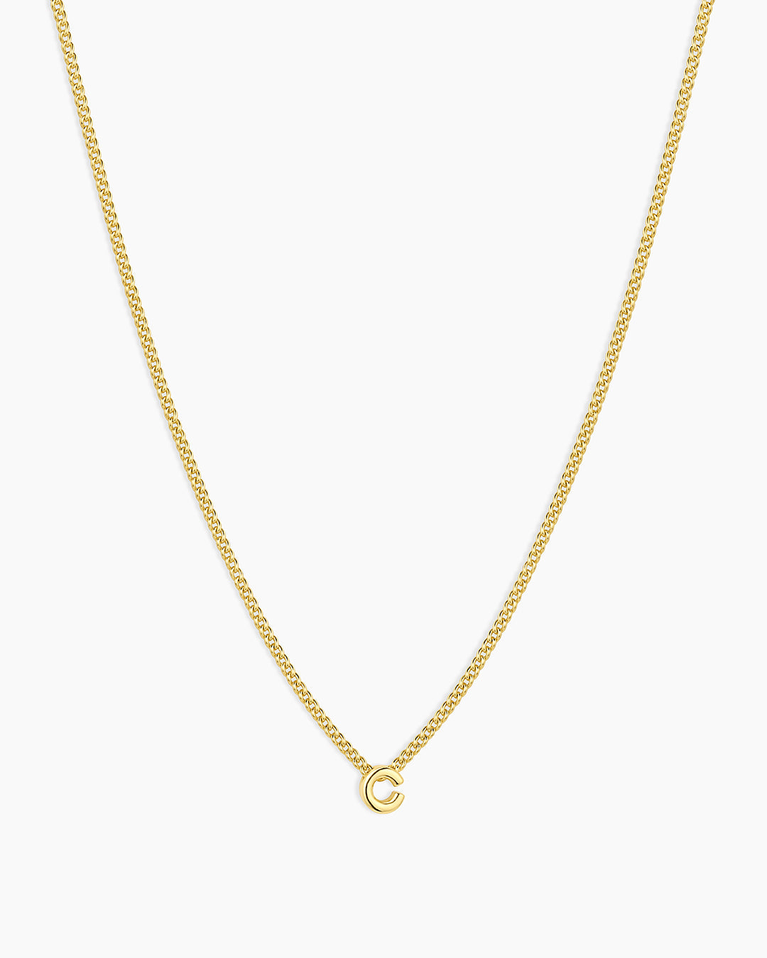 Wilder Mini Alphabet Necklace || option::18k Gold Plated, C