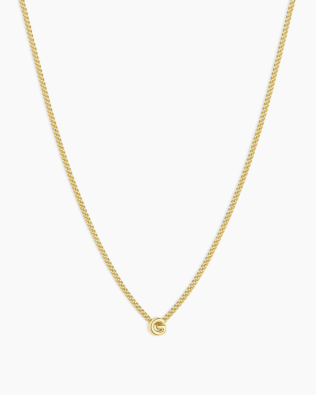 Wilder Mini Alphabet Necklace || option::Gold Plated, G