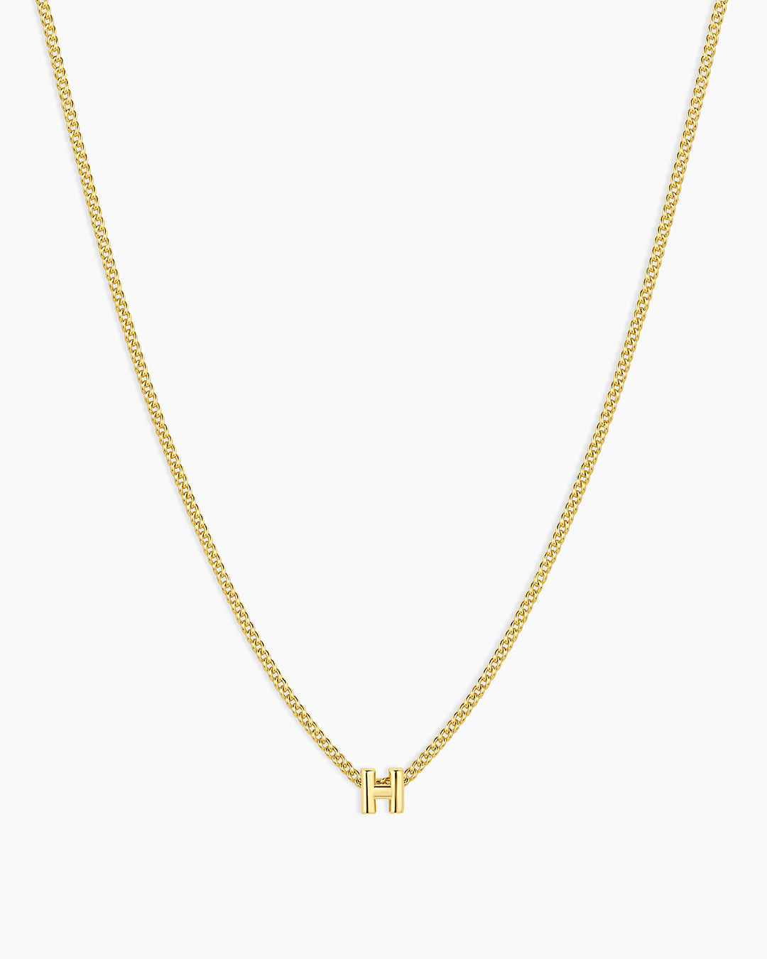 Wilder Mini Alphabet Necklace || option::18k Gold Plated, H