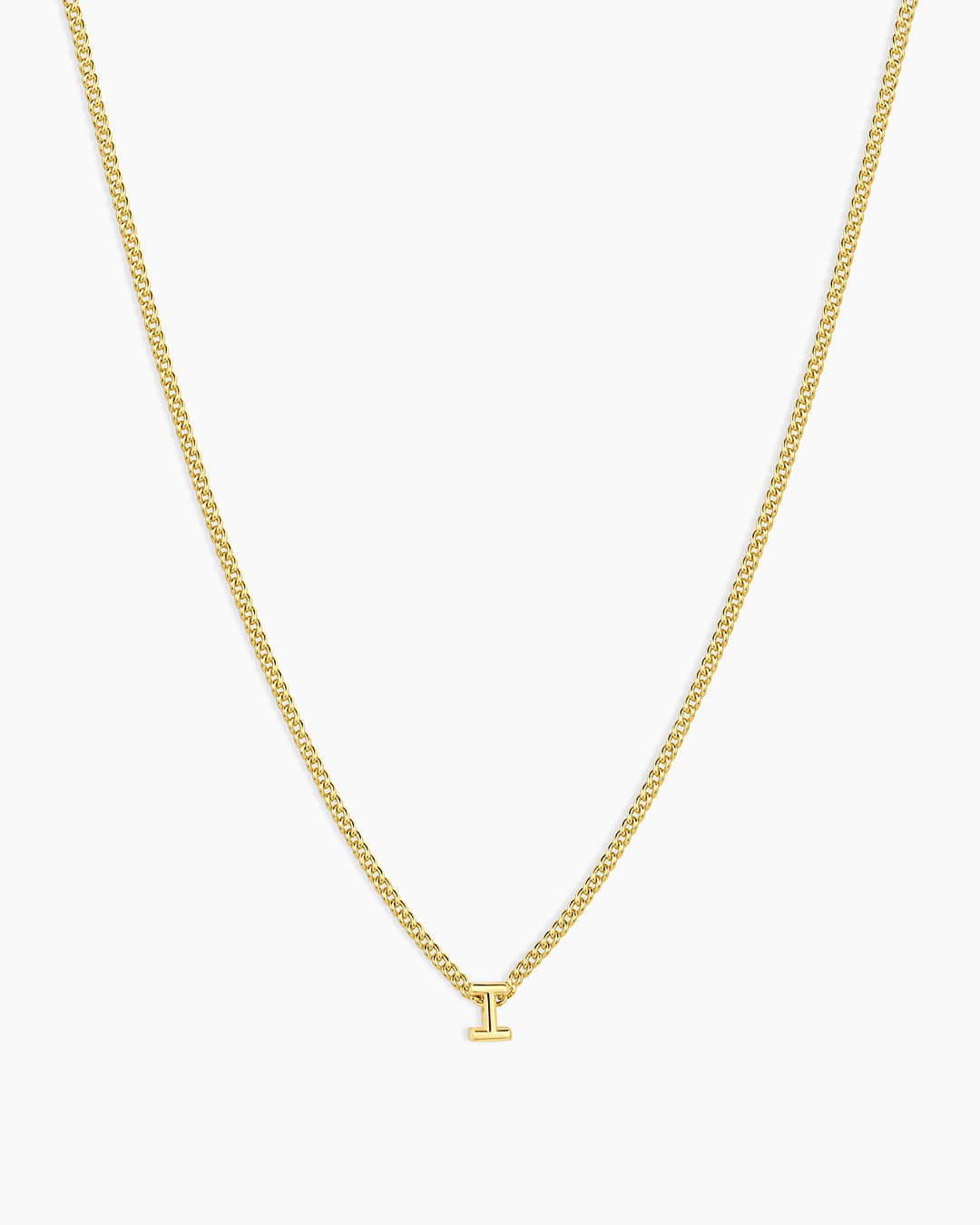 Wilder Mini Alphabet Necklace || option::Gold Plated, I