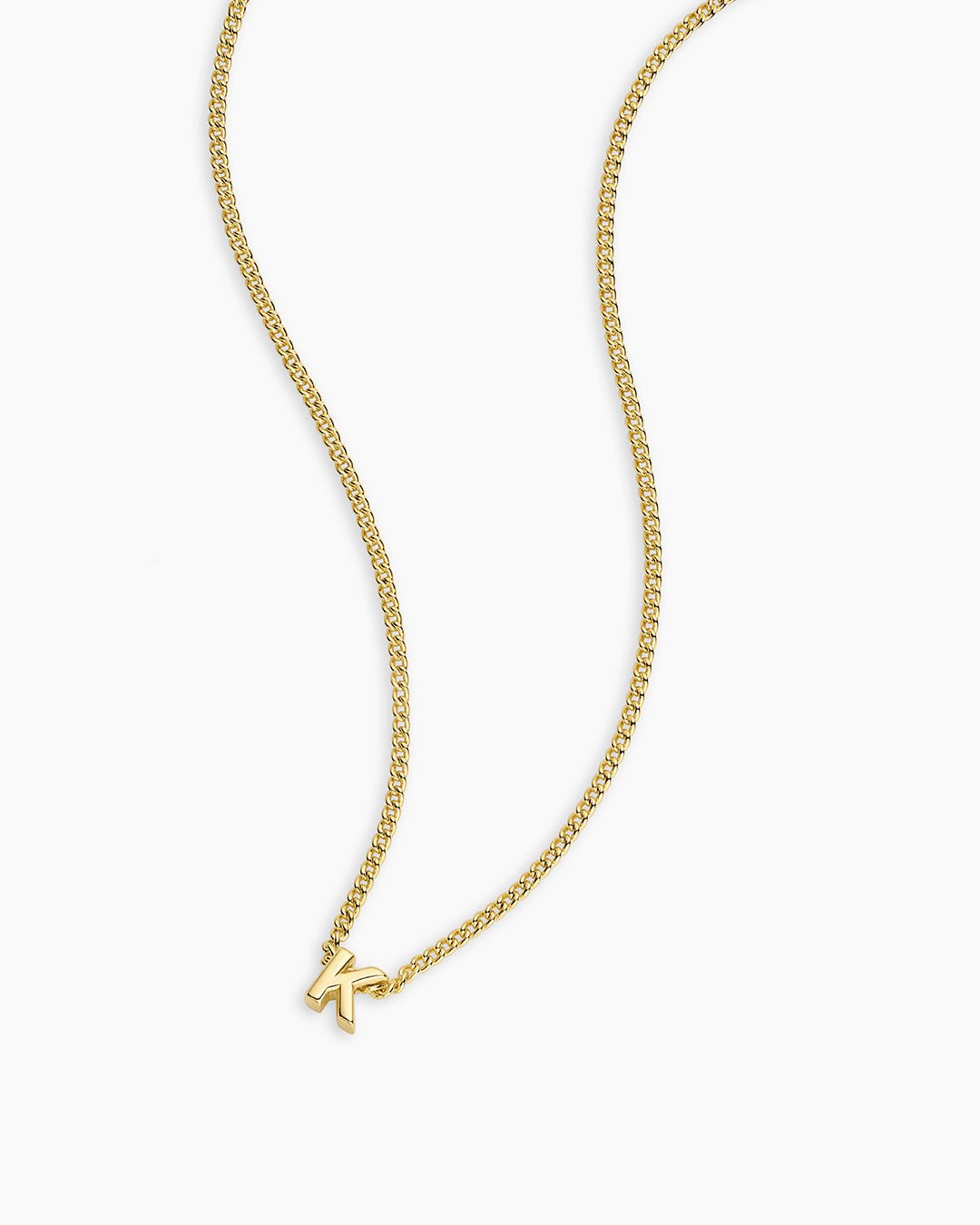 Wilder Mini Alphabet Necklace || option::Gold Plated, K