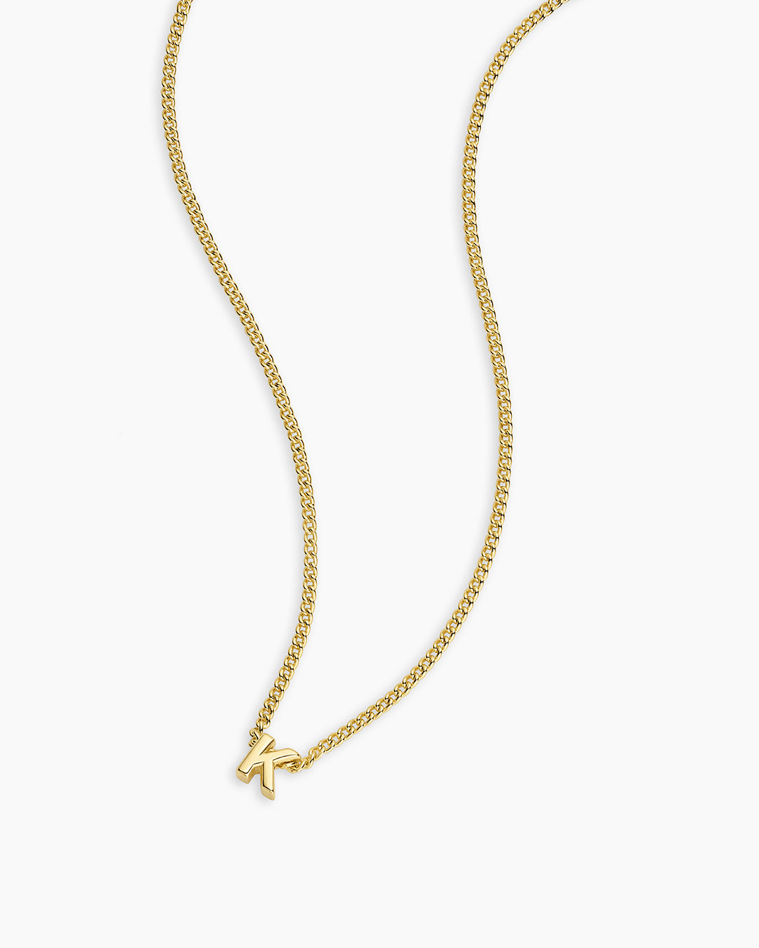 Wilder Mini Alphabet Necklace || option::18k Gold Plated, K
