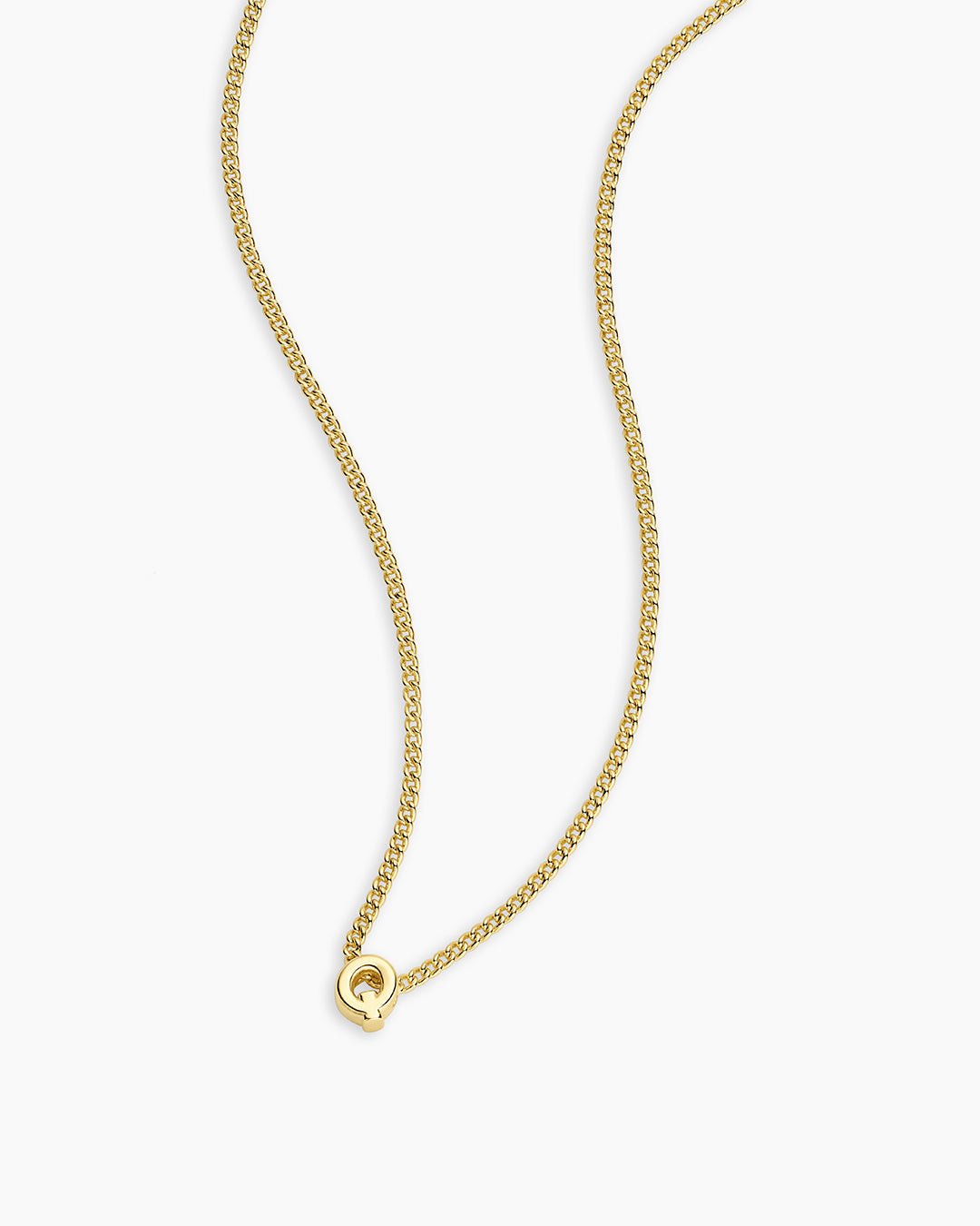 Wilder Mini Alphabet Necklace || option::Gold Plated, Q
