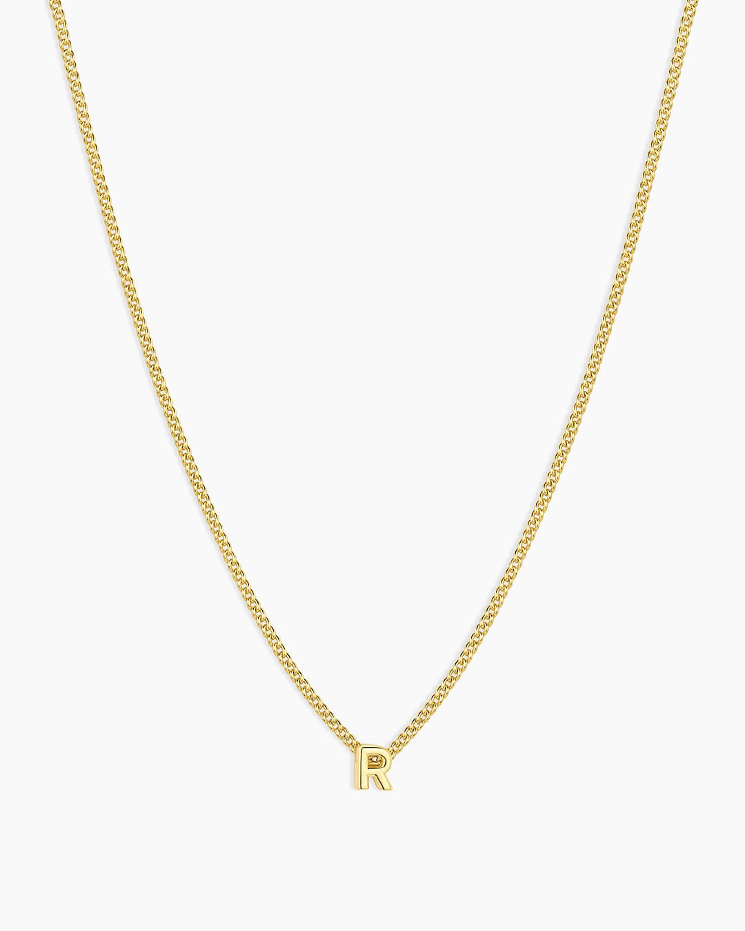 Wilder Mini Alphabet Necklace || option::Gold Plated, R