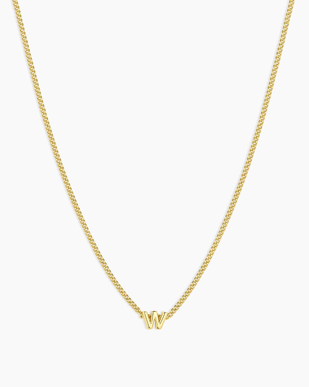 Wilder Mini Alphabet Necklace || option::Gold Plated, W