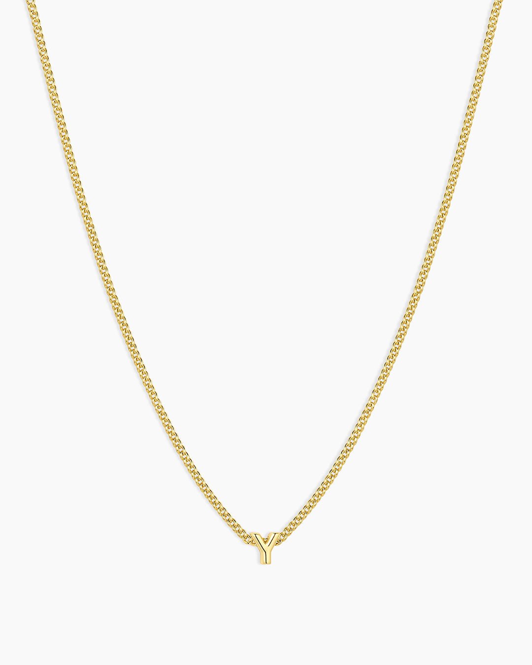 Wilder Mini Alphabet Necklace || option::Gold Plated, Y