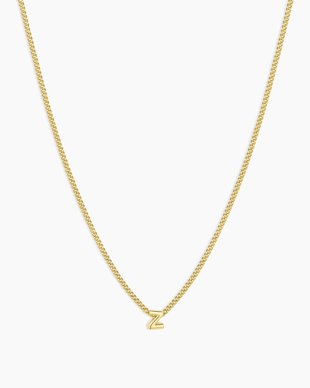 Wilder Mini Alphabet Necklace || option::Gold Plated, Z