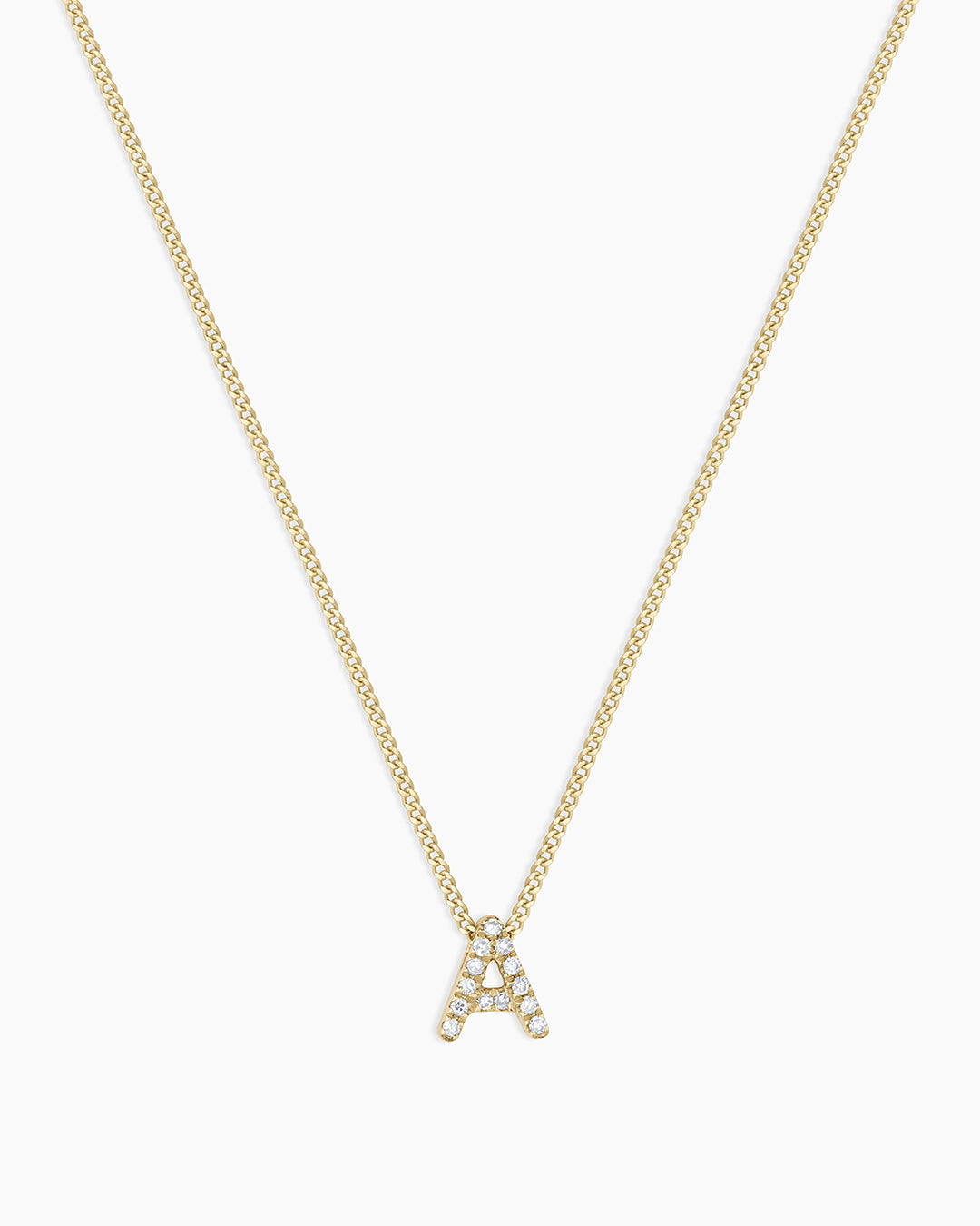 14K Diamond Alphabet Necklace