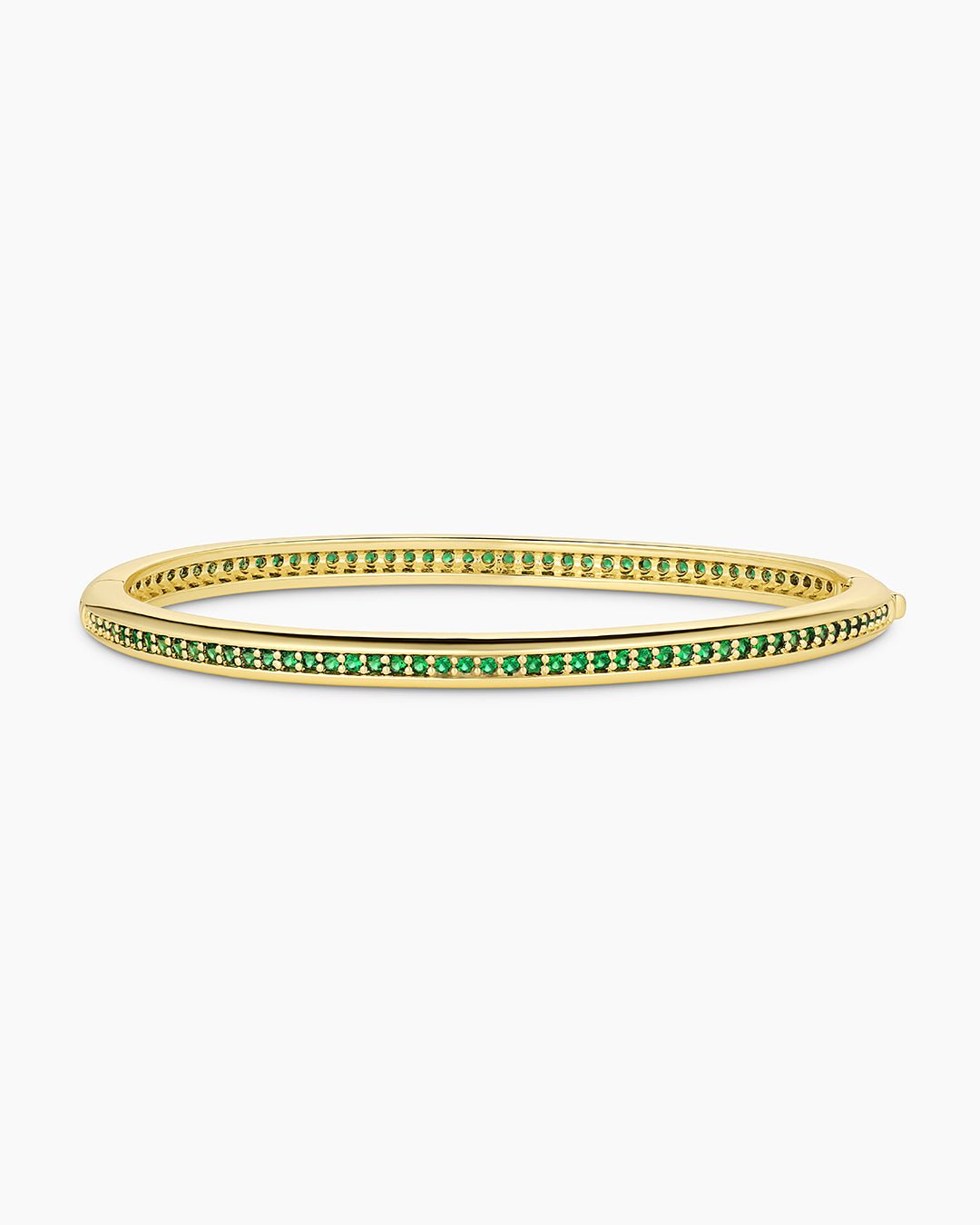 Paseo Shimmer Cuff || option::Gold Plated, Emerald
