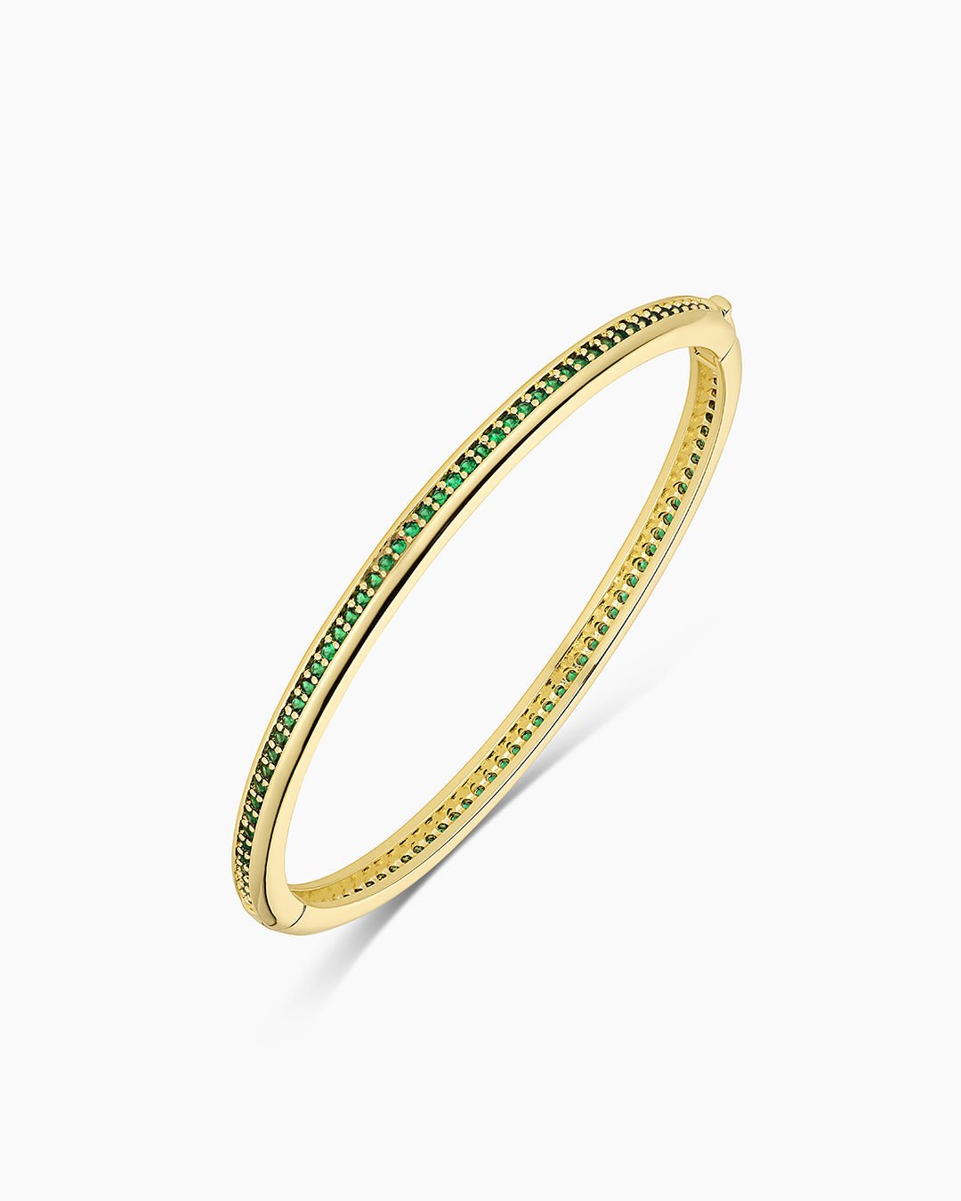 Paseo Shimmer Cuff || option::Gold Plated, Emerald