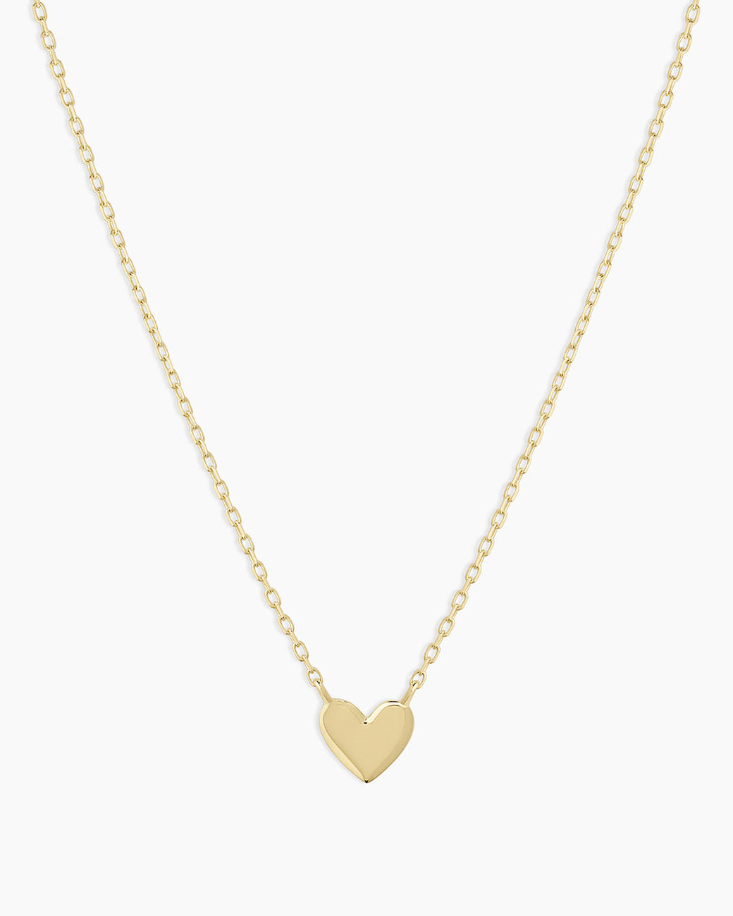 Heart Mini Necklace || option::14k Solid Gold