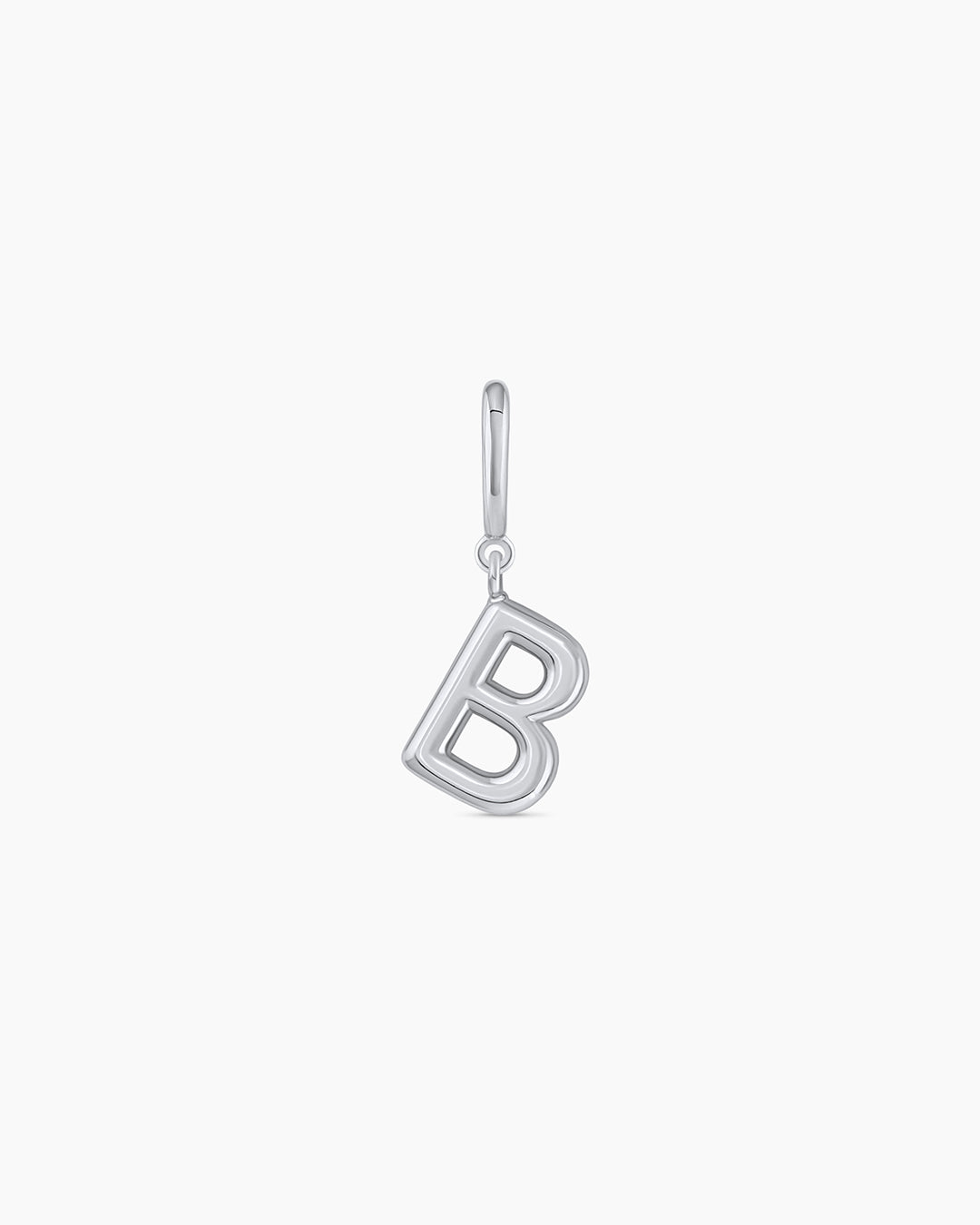 Alphabet Helium Parker Charm || option:: Silver Plated, B