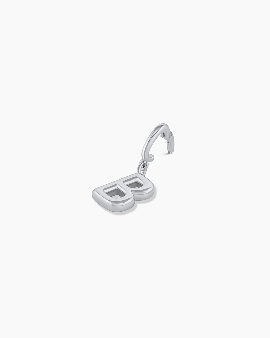 Alphabet Helium Parker Charm || option:: Silver Plated, B