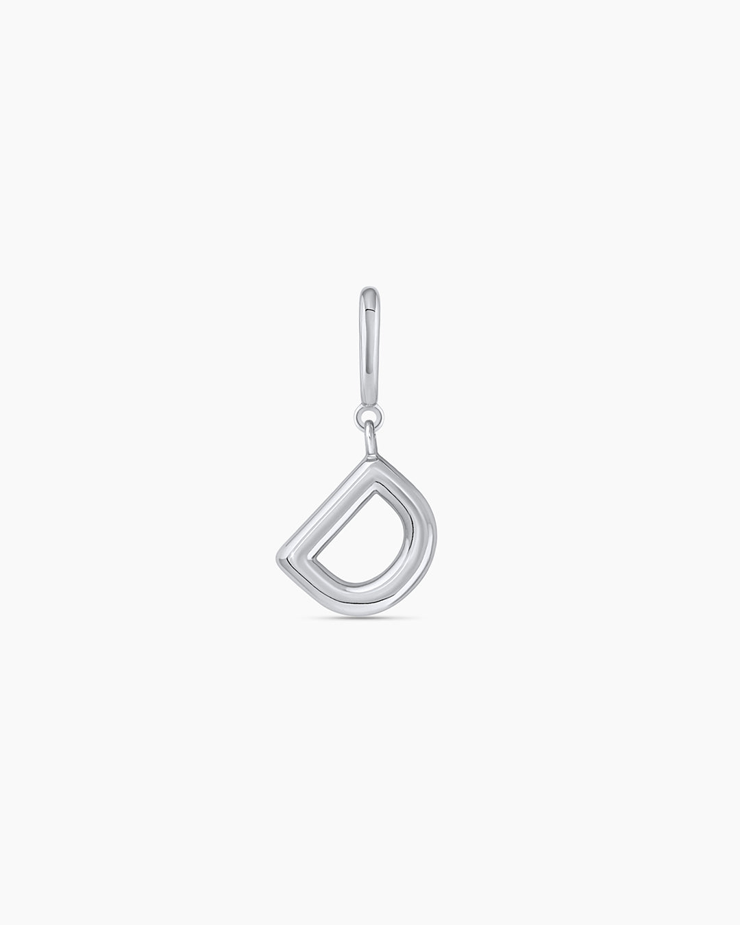 Alphabet Helium Parker Charm || option:: Silver Plated, D