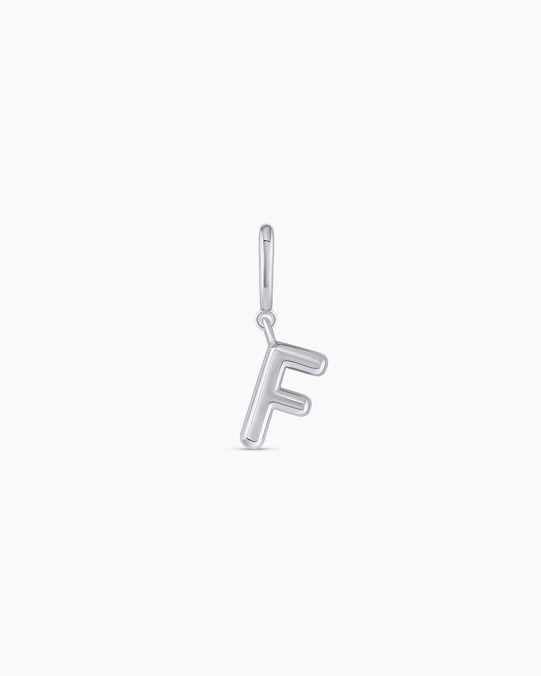 Alphabet Helium Parker Charm || option:: Silver Plated, F