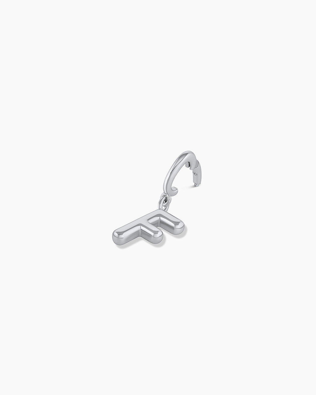 Alphabet Helium Parker Charm || option:: Silver Plated, F
