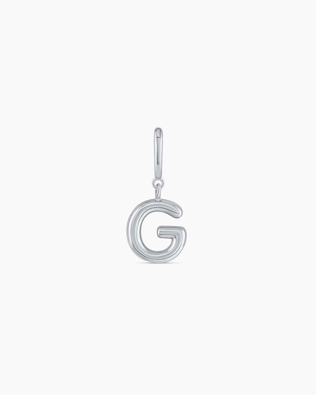 Alphabet Helium Parker Charm || option:: Silver Plated, G