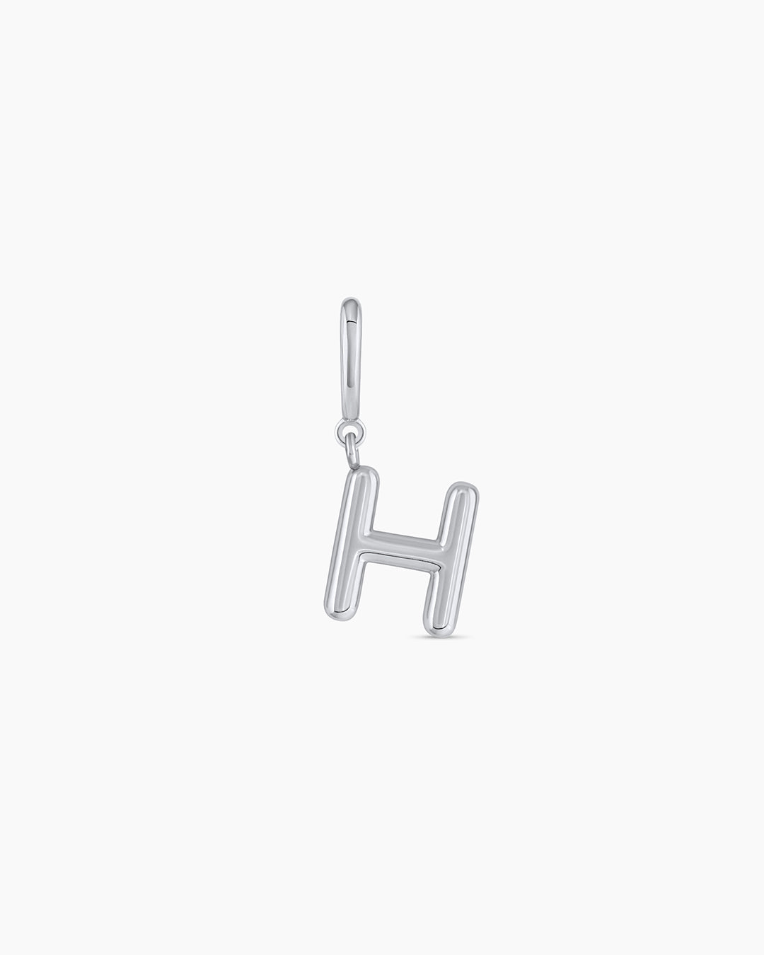 Alphabet Helium Parker Charm || option:: Silver Plated, H