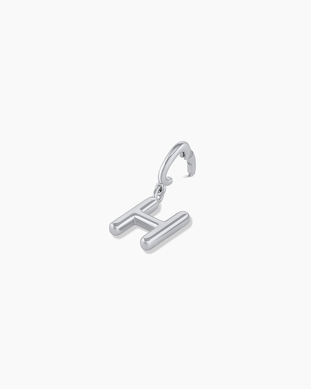Alphabet Helium Parker Charm || option:: Silver Plated, H