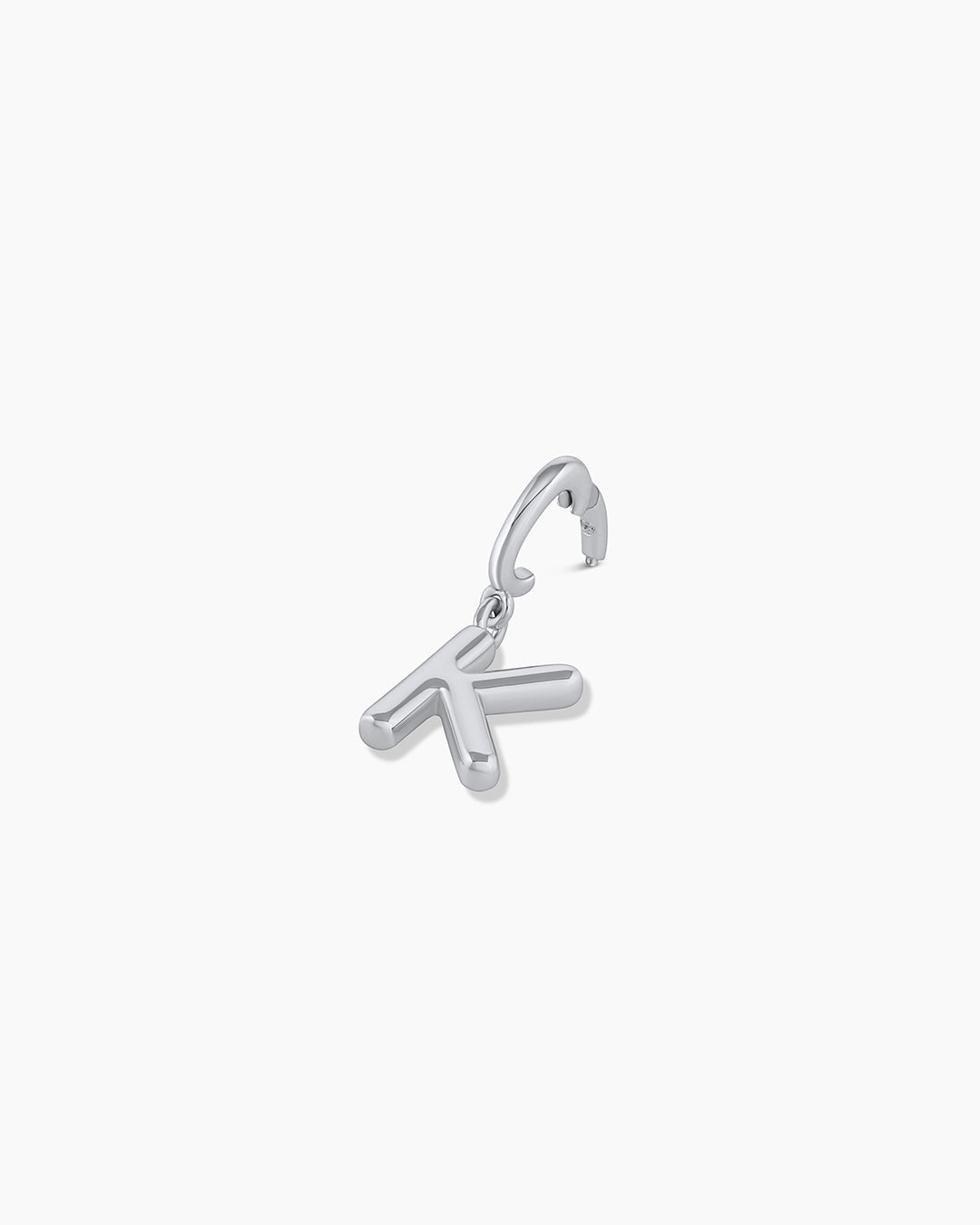 Alphabet Helium Paker Charm || option:: Silver Plated, K