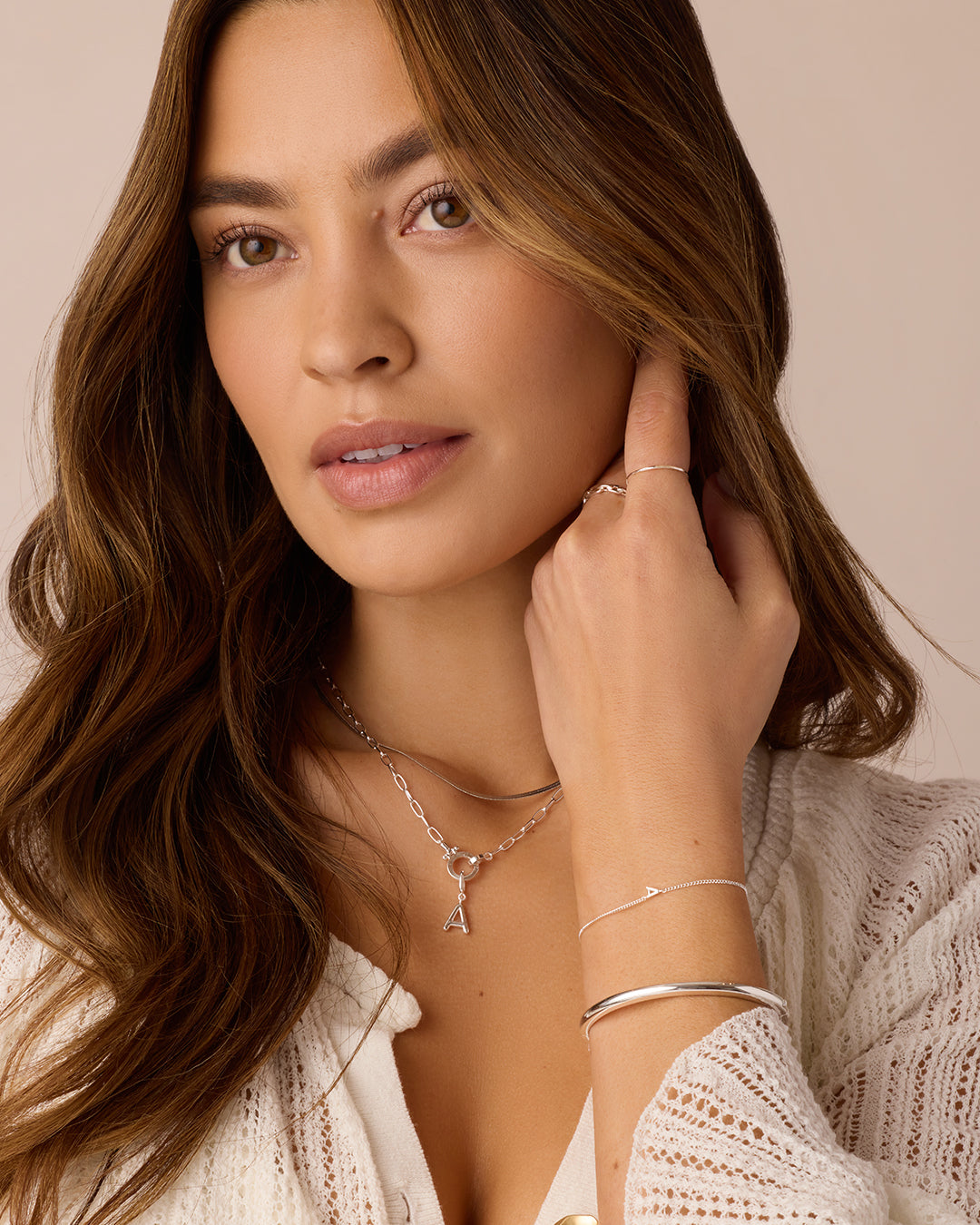 Alphabet Helium Paker Charm || option:: Silver Plated, K